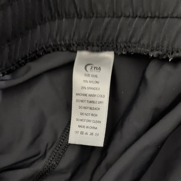 ZYIA Black Joggers with Gold Zipper - Picture 2 of 4